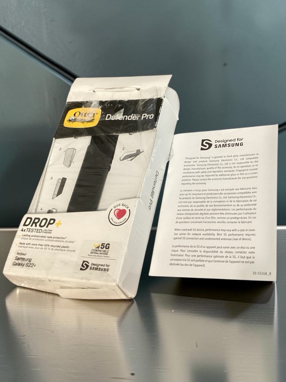 OtterBox Defender Pro Samsung Galaxy S22+ 5G Black Holster NEW Open Box